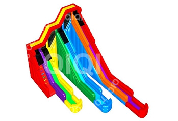 Rainbow inflatable three lines water slide